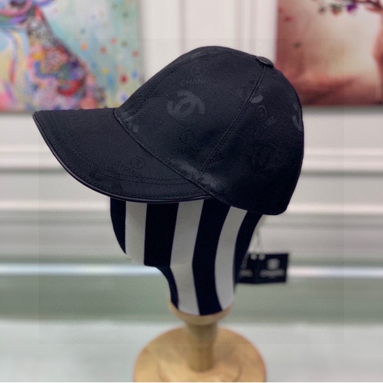 2023.07.22 Chanel (Chanel) classic original single Baseball cap, classic double C, counter 1:1 open mold custom, original canvas material+top leather, lightweight and breathable! Excellent quality, with a basic head circumference of 56 and adjustable patc