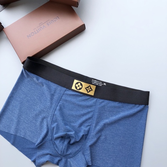 2024.01.22 Louis Vuitton LV Fashion Men's Underwear! Foreign trade company cooperation order, lightweight and transparent design, using imported lightweight ice silk, lightweight and breathable, smooth and seamless cutting, wearing without any binding fee