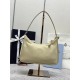 On March 12, 2024, the latest popular leather shoulder strap from 380 Extra Class 480 Prada, the white lace hardware Hobo2005, is a women's nylon shoulder bag, model: 1NE204. It is made of imported original parachute fabric, hand held cross grain cowhide,
