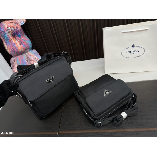 2023.11.06 168/85 ♥ Prada/Prada 23 New Product Postman Bag Camera Bag Logo Hardware Original One to One Quality Built-in Partition Layer Fried Chicken Versatile and Practical A Favorite Beauty Girl Get Started! Store Owner Recommended Quality Super Size 2