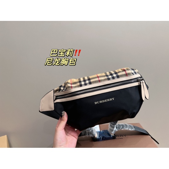 2023.11.17 P175 box matching ⚠️ Size 31.14 Burberry Nylon Chest Bag is versatile and stylish, creating a classic and distinctive bag that is very fashionable and practical