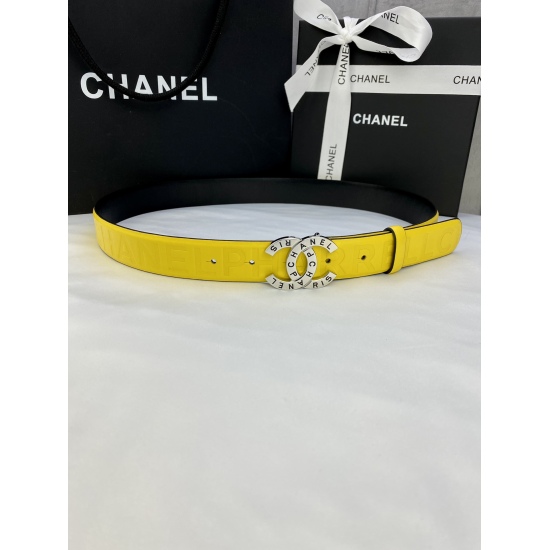 2023.12.14 188 width 3.0cm Chanel imported soft calf leather supports NFC chip official website link scanning verification, gold and silver patterned metal boutique steel buckle.