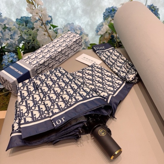 20240402 Special Approval 65 DIOR (Dior) Ten Thousand Year Old Flower 30% Automatic Folding Sun Umbrella Fashion Original Order OEM Quality Details Exquisite and Visible Quality Breaks Constant Colors Pure and Brilliant!