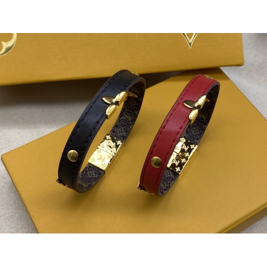 20240411 BAOPINZHIXIAOLv Leather Rope New Half Star Leather Rope Gold Black Gold Red 45