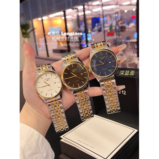 20240408 190 Langqin New Langqin Classic Popular Men's Mechanical Watch, the overall design of the watch is simple and elegant, suitable for casual and business wear. The dial diameter is 40mm, thickness is 11.5mm, paired with quartz movement mechanical t