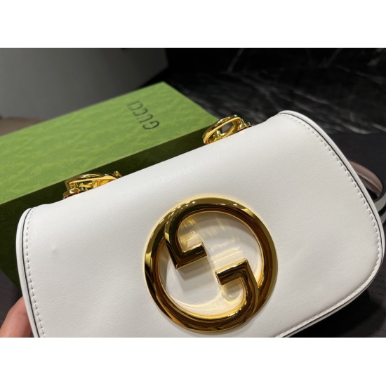 2023.10.03 P180 with folding box ⚠ The size 22.13 Kuqi circular interlocking double G crossbody bag Gucci Blondie has too much texture and is gripped by the full retro feeling