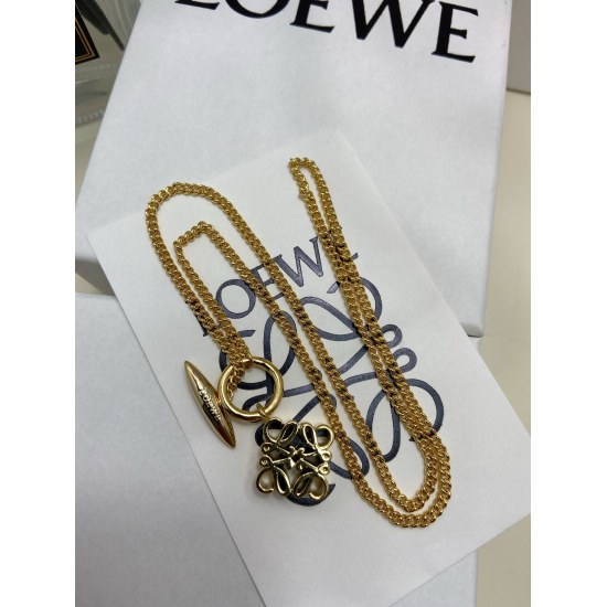 20240411 BAOPINZHIXIAO [LOEWE Diamond Pendant Necklace] At first sight, I immediately fell in love with L0EWE Loewe earrings, necklace, Anagram wrapped silk three-dimensional pendant, and a loop buckle with LOEWE carved diamond buckle. This exquisite and 