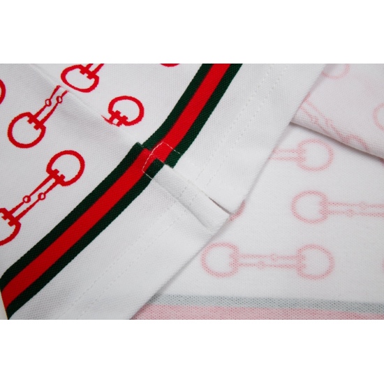 2023.07.18 P Gucci Gucci 2023 New Classic Horse Titles Buckle Logo Full Print Polo Shirt ⚠ high-quality ⚠ High version ⚠ The original fabric counter is available for sale simultaneously, and the same style from internet celebrities feels very comfortable,
