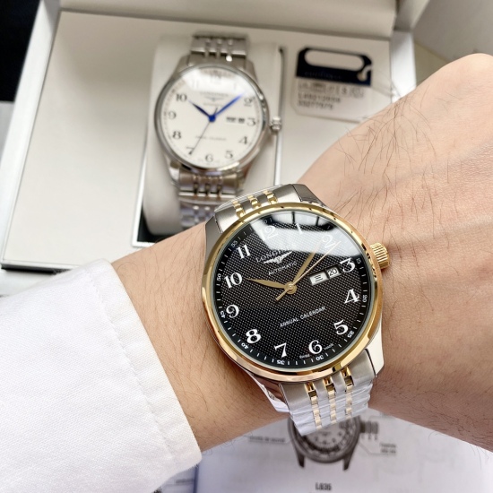 20240408 White shell 450, Gold shell 470, Steel strip+20. 【 Classic Upgrade Elegant Hot Selling 】 Longines Men's Watch Fully Automatic Mechanical Movement Mineral Reinforced Glass 316L Precision Steel Case Precision Steel Band Minimalist Style Business an