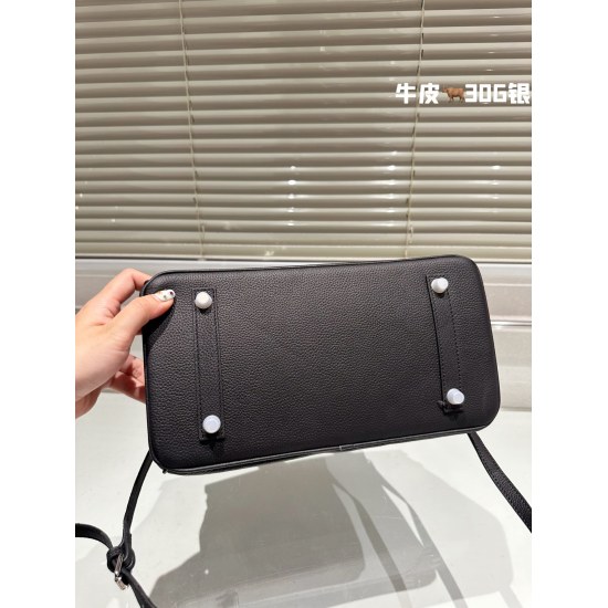 On October 29, 2023, top layer cowhide P340 top level original imported top layer Togo leather top level goods are not real estate goods ✔️  110cm Black Silver Hermes/Hermes Platinum Bag High end Quality Counter The latest imported lychee grain star with 