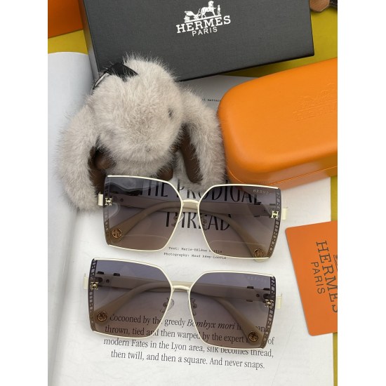 220240401 P80 [TR Polarized Series Sunglasses] HERMES Herm è s Original Shipping Online Popular Super Popular Classic Luxury Global Style [Strong] [Cool] [Kissing] Fashion Box Sunglasses [Proud] Extraordinary temperament Classic Large Frame Style Sunglass
