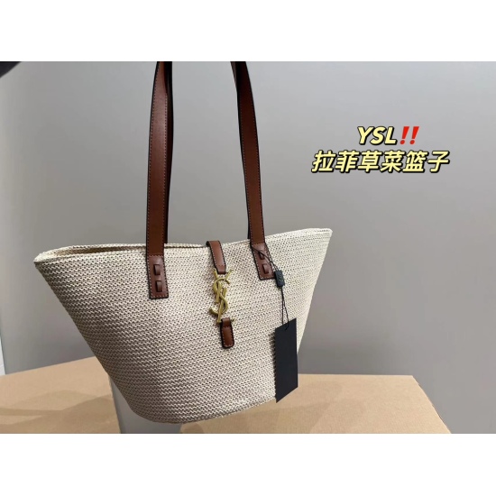 October 18, 2023 P180 ⚠️ Size 21.22 Saint Laurent Lafite Grass Basket has a perfect appearance and can be easily controlled in any style