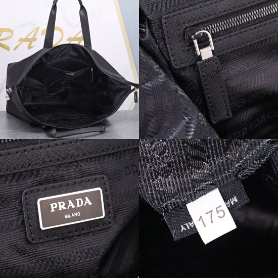 March 12, 2024 590 Prada original single cargo travel bag handbag, model 2VC796, made of original waterproof fabric material, with excellent texture, top-notch quality, top-notch workmanship, electroplating hardware counter quality, high-end goods size 44