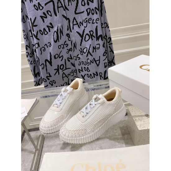 20240413, 4002023 Spring/Summer Chloe Chloe Nama Sneaker Rainbow Sports Shoes, same style as Joey Yung and Sun Yi Song Qian, made from renewable materials, fully handmade with stitching, visible to the naked eye, environmentally friendly and fashionable ✔