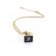20240413 p60 ch * nel Latest Black Square Necklace Made of Consistent ZP Brass Material