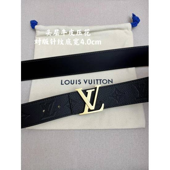On August 7, 2023, the LV 4.0cm imported cowhide fabric embossing counter features needle patterns to showcase the popular craftsmanship - dynamic design spirit.