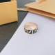 20240411 BAOPINZHXIAOFendi FF letter jewelry made of brass material! In stock ready to send ring, US size 67816