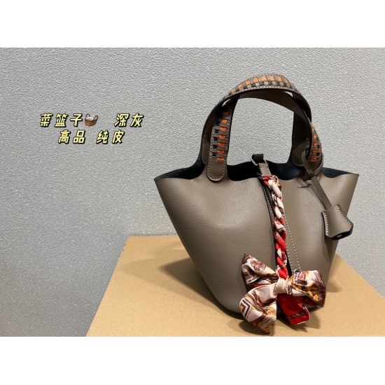 2023.10.29 Cross Pattern P230 Folding Box ⚠️ Size 18.18 Herm è s Vegetable Basket High grade Pure Leather Ten Thousand Year Classic Guan Xiaotong The same top layer cowhide is comfortable and durable