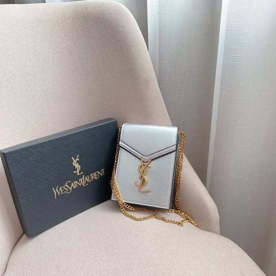 2023.10.18 P180 Cowhide Quality SAINT LAURENT ysl Saint Laurent High Quality Original Jelly Patent Leather Fabric ⭐ The craftsmanship of high-end customized genuine plate to plate vacuum electroplating silver, hardware, leather metal, and other products i