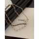 2023.07.23 ch * nel's latest black skin pearl double layer necklace is made of consistent Z material