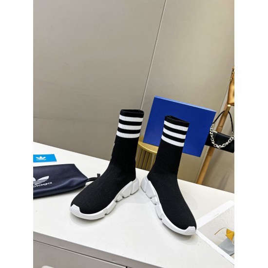 20240410 [Balencia] The latest collaboration between Balencia and Adidas ✅ SPEED1.0 Multi load Die Bottom ✅⚠️ Balenciaga Top Couple Socks and Shoes ❗ Original purchase and development! Top tier version on the market, upgraded in quality, all details inclu