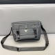 2023.11.06 P195 PRADA Nylon Fabric Flap Mailman Bag Single Shoulder Bag Men's Crossbody Bag is exquisitely inlaid with exquisite craftsmanship, classic and versatile physical photography Original factory fabric delivery Small ticket dustproof bag 32 x 23 
