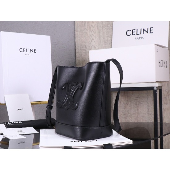 20240315 [Premium Quality All Steel Hardware] P950eline Sailing CUIR TRIOMPHE Cowhide Bucket Bag, Continuing the Classic, the three-dimensional Triumphal Arch logo is refreshed, low-key and simple, super practical and versatile~Must be included ⏰ Can be c