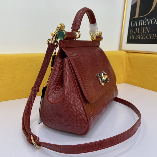20240319 Batch 510 [Dolce Gabbana Dolce&Gabbana] Original Perfect Bag Shaped Imported Head Layer Lizard Pattern Cowhide, Customized Vacuum High Electroplated Hardware Versatile Bag Type Handheld Crossbody Suitable for Any Occasion, Gorgeous and Amazing Fo