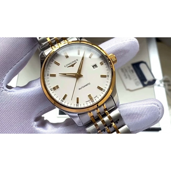 20240408 500. 【 Classic Works Fashionable and Elegant 】 Longines Men's Watch Fully Automatic Mechanical Movement Mineral Reinforced Glass 316L Precision Steel Case Precision Steel Band Fashionable Design Business and Leisure Size: Diameter 40mm Thickness 