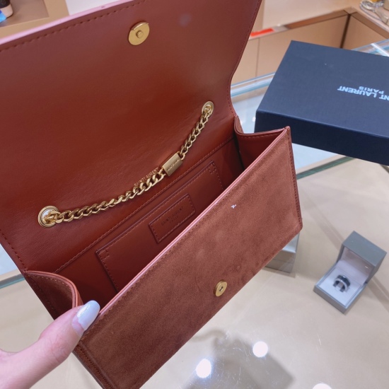 Special offer on October 18, 2023: 155 reverse fur on the box ♥️ SAINT LAURENT ysl (Saint Laurent) Wang Ziwen, Zheng Xiuwen, and the same sunset bag are made with high-quality customized authentic vacuum electroplated silver, hardware, leather, metal, and
