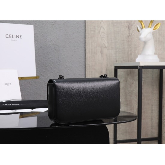 20240315 P1110 [Premium Quality All Steel Hardware] CELINE New Series | CUIR TRIOMPHE Leather Logo Printed Chain Bag New CUIR TRIOMPHE Chain Shoulder Backpack ◽ : ◾ The Arc de Triomphe logo leather buckle is super textured, small and exquisite. The bag is