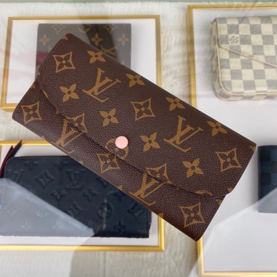 20230908 Louis Vuitton] Top of the line exclusive background M61289 Size: 19.5x 10.0x 1.5 cm Functional and beautifully designed Emilie wallet is made of soft Monogram canvas, lined with brightly colored lining, exuding an extremely elegant temperament. T