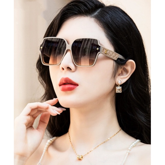 220240401 P80 LV 2024 New Women's Square Sunglasses Driving Sunglasses New Sunglasses Fashionable, Comfortable, Lightweight, Exquisite, Luxury, Ultra Light Model: L2805