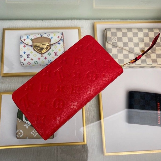 20230908 Louis Vuitton] Top grade original exclusive background M61865 Large red size: 19.5X10 Classic wallet updated! Add four credit card slots and a colorful lining, cut from leather, for a more versatile wallet.