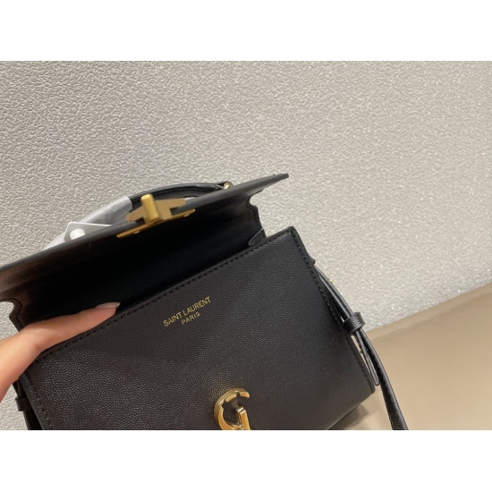 2023.10.18 Caviar Pattern P255 Folding Box ⚠️ Size 19.16 Saint Laurent Handheld Postman Bag Cassandra Simple and Premium Nabi Same Style Sweet and Sasa Commuting, Enjoy Your Outsiders~