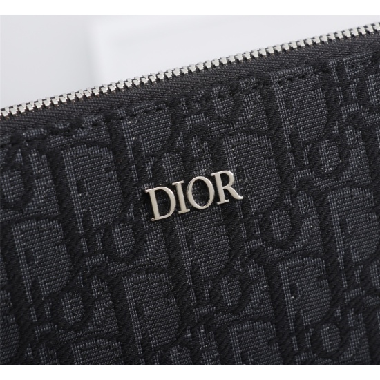 20231126 360 Counter Authentic Available [Top Original Quality] Dior OBLIQUE Handbag Model: 2OBCA251YSE Size: 30 * 20 * 2.5cm Physical Photo, Same as Goods Heavy Gold Authentic Print Copy Imported Original Black Cloth Jacquard Copy Customized Counter with