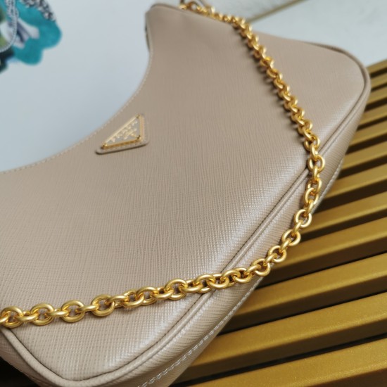 2024.03.12 P730 [Top of the line Original Order] (New Version) 2022 Popular Upgraded version of baoguanqnylon Hobo Handle/Underarm Bag 1BH204 Original Factory Cross Pattern Detachable P Family Re Edition 2005 Saffiano Leather Name Plate, Comes with Keycha