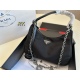 2023.11.06 P153 (Folding Box) size: 2515PRADA New Underarm Bag Chain Bag Zipper Open: Lightweight and able to fit! : Make an underarm bag, can also be carried diagonally or with a chain: detachable, versatile and versatile in design ✅