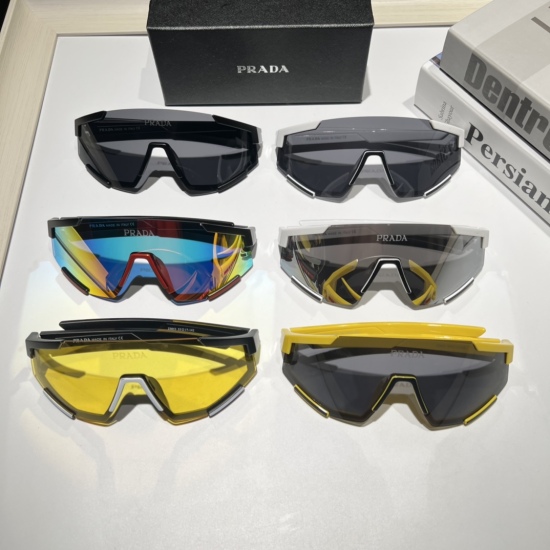 20240330 23 New brand: Prada Prada. Model: 9809. Men's and women's sunglasses, Polaroid lenses, fashionable, casual, simple, high-end, atmospheric, 6-color selection