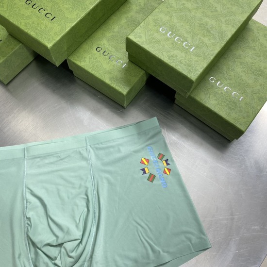 New product on December 22, 2024! Original quality! G * c * i Qiqi Boutique Box Men's Underwear! Foreign trade foreign orders, high-quality, pure cotton with seamless cutting technology, scientifically matched with 93.8% ice silk+6.2% spandex, smooth, bre