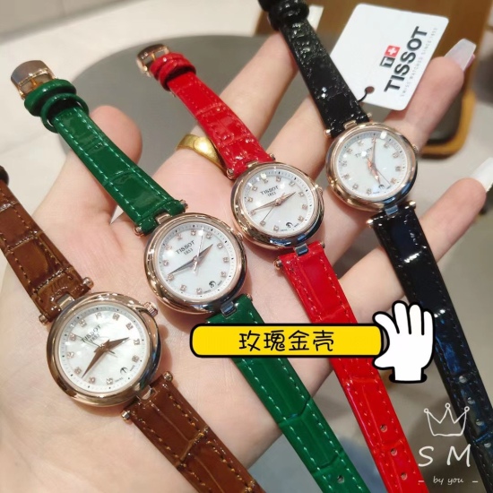 20240408 190 belt model Tissot official synchronization 2021 new product. In March, Tissot released a new Jiali Xiaomei series, which is very simple overall. The 26mm dial is very delicate and compact, and the thickness is just right! Not as thick as Long