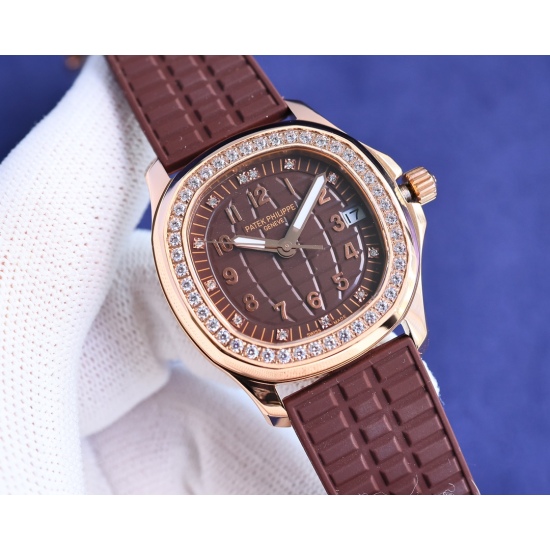 20240408 Elegant Knowledge: TW New Product. White Shell 1400 Rose Gold 1450 TW New Product! The new factory product, Patek Philippe AQUANAUT series mechanical female grenades, has emerged, bidding farewell to the era of fake movements. Case: With a diamet