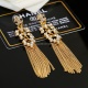 2023.07.23 Chanel's latest tassel horse eye earrings, earrings, classic durable double C unique design, original consistent brass material