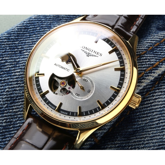 20240408 J5 Factory Product: White P720 gold ➕ 20. (This product has undergone strict waterproof pressure testing and can withstand up to 120 meters of water.) Longines, the Sun, Moon, and Star series, are equipped with original imported 82S7 movements (0
