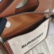 2024.03.09p650 Burberry Original [Model 0621] Top of the line collection inspired tote bag, made of carefully selected canvas and stitched leather, decorated with brand logo pattern on the front pocket. It can be carried with reinforced leather handles or