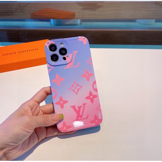 20240401 50 Louis Vuitton official website synchronized gradient latest color matching phone case, LV fine hole phone case IMD material model: To avoid error models, please open this phone to check the model displayed in the phone settings ⚠️⚠️⚠️ IPhone 1