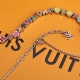 2023.07.11  MP3281 MONOGRAM PART Necklace Monogram Party Necklace with colorful beads plays the song of the 2022 Spring/Summer series. Monogram floral and letter embellishments create the Louis Vuitton logo, adorned with handmade crystal inlay, perfect fo