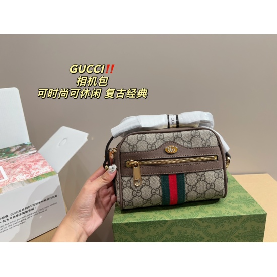 2023.10.03 P200 full set packaging ⚠ The size 17.12 Kuqi GUCCI camera bag has a retro color combination, which is high-end yet elegant and has a sense of atmosphere. It can be worn for commuting, leisure, dating, and other occasions