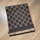 On May 5th, 2023, the high version of 50Gucci features a double G letter interwoven pattern, which transforms into a complex jacquard design. This symbol pattern is reinterpreted every season, with a fresh and elegant contrast effect. GG jacquard wool wit