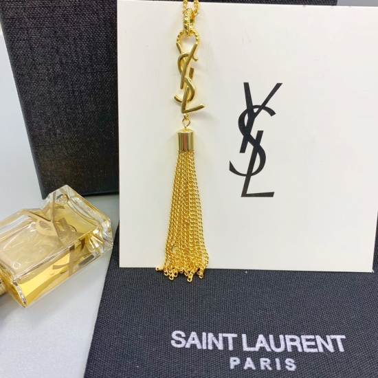 20240411 BAOPINZHIXIAO Saint Laurent New YSL Tassel Necklace ✨✨   S126726